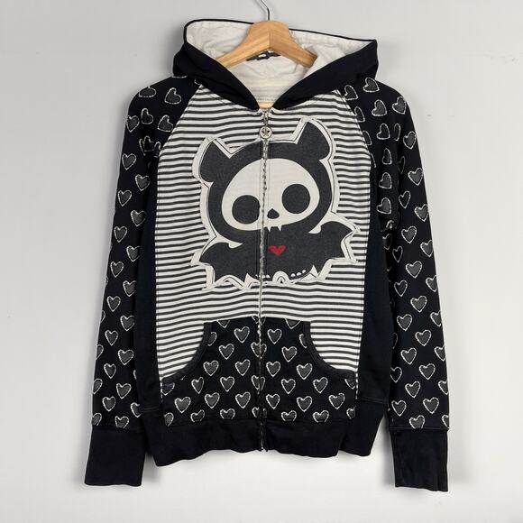 Vintage Skelanimals Diego Bat Full Zip Hoodie Small Scene Mall Goth Emo HotTopic - Picture 1 of 16